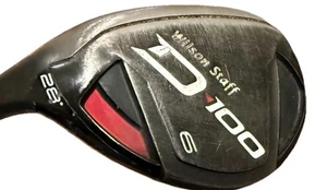Wilson Staff D100 Golf Mens Left Hand #6 Hybrid Golf Club Matrix Ozik Stiff Flex - Picture 1 of 7