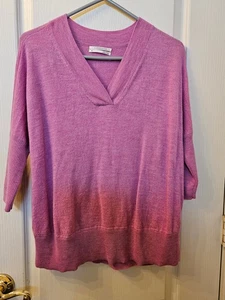 Suéter Anthropologie Mujer Púrpura Claro Rosa Mangas Dolman Cuello en V Talla XS - Imagen 1 de 16