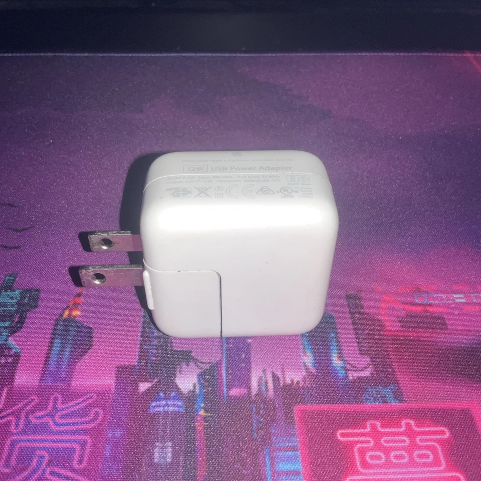 Apple Genuine OEM 12W USB Power Adapter  for (iPhone iPad), A1401 Tested Works - Изображение 1 из 1