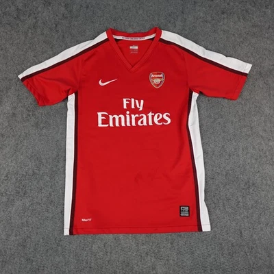 Arsenal FC Jersey Youth Large Red Soccer Football Shirt Nike 2008 2009 Home VTG - Image 1 of 4