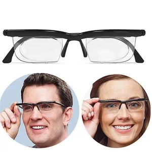 Dial Adjustable Glasses Variable Focus For Reading Distance Vision Eyeglasses{ - Picture 1 of 12