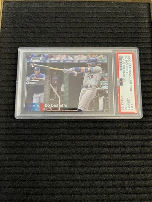 2020 Stadium Club Chrome Bo Bichette Wave Refractor Rookie #112 PSA 10 Gem Mint - Image 1 of 3