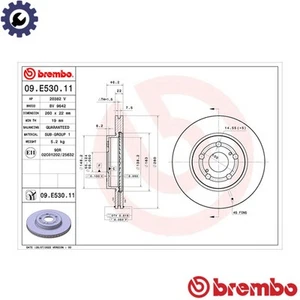 2x BRAKE DISC 09.E530.11 FOR TOYOTA YARIS 1KR-FE 1.0L 3cyl YARIS - Picture 1 of 7