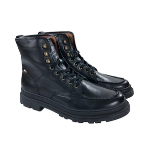 Allen Edmonds Sawyer Lace Up Boots Size 12 D Moc-Toe Weatherproof Black Leather - Picture 1 of 7