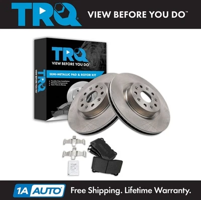 Kit de pastillas de freno delanteras y rotor TRQ para Cadillac CT6 2016-2018 CTS 2014-2018 Foto 1 de 4
