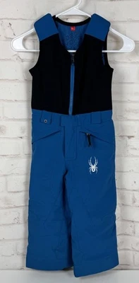 Calça de esqui SPYDER Mini Expedition masculina azul babador isolada neve tamanho 4 $139 - Imagem 1 de 4