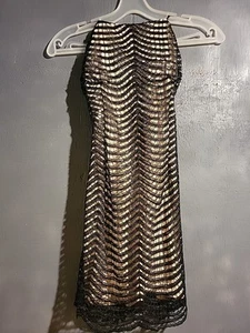 NWT Charlotte Russe Black Beaded Cocktail Dress Size Medium - Picture 1 of 15