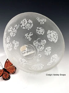 Disney Mickey Mouse Frosted Glass Center Piece Bowl - Picture 1 of 12