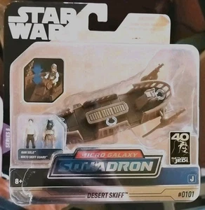 Star Wars Micro Galaxy Squadron. 3" DESERT SKIFF with HAN SOLO & Nikto Guard. - Picture 1 of 5