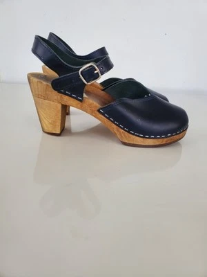 Sandalias Zuecos Suecos Maguba Florence Burdeos Mujer Talla 40 EE. UU. 10,5 Azul Marino Foto 1 de 4