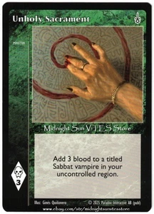 Unholy Sacrament Fifth Edition V5 V:TES VTES Vampire CCG - Picture 1 of 1