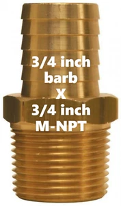 DIXON Raccordo tubo flessibile 3/4 pollici barra x 3/4" M-NPT maschio ottone - 1021212C - Foto 1 di 3