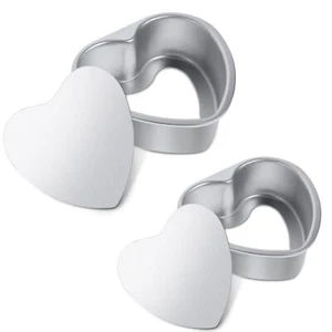 Heart Shaped Cake Pans 6"&8" Heart Cake Pan Heart Shaped Cake Pan Removable B... - Picture 1 of 7