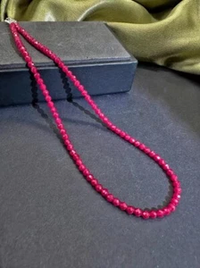 Ciondoli ciondoli cristallo collo gemme rubino rosso naturale originali 18 carati - Foto 1 di 5