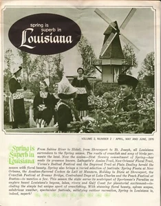 Folleto de viaje Louisiana Dutch Gardens Newellton 1970 calendario estatal de eventos - Imagen 1 de 1