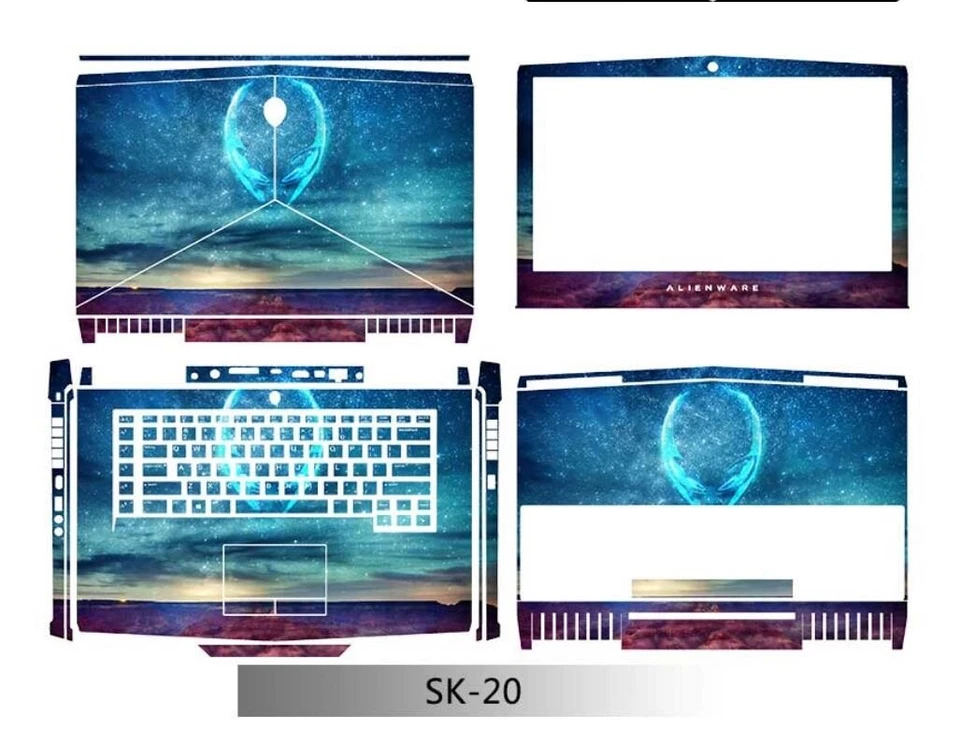 Dazzle Laptop Protector Leather Skin Stickers For Alienware M15 2018 ALW15C R4 - Image 1 of 4