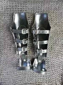 Pair of Steel Arm Guard Medieval Bracers Cosplay Larp Sleeve Hand Armor Silver - Imagen 1 de 3