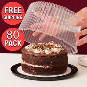 (80-Case) 9-inch 2-3 Layer Disposable Cake Display Container with Clear Dome Lid - Picture 1 of 6