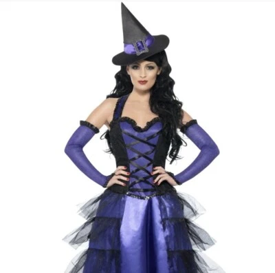 Halloween Witch 3 Pc. Satin With Hat Halloween Costume Size M 12-14 *FLASH SALE* - Image 1 of 4