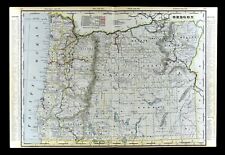 1904 George Cram Railroad Map Oregon Salem Eugene Astoria Portland Klamath OR RR