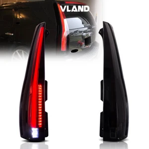 VLAND Smoked LED Tail Lights For Cadillac Escalade / ESV 2007-2014 Rear Lamps - Picture 1 of 13