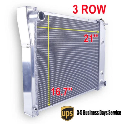 21" W 3-Row Radiator For 1980-1987 Buick Regal V6 3.8L 4.1L/1965-1969 Skylark - Image 1 of 4