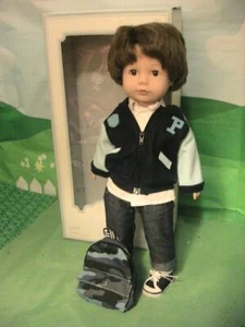 Pottery Barn Gotz Boy Doll Parker in Outfit with Box, Nice! - Picture 1 of 1
