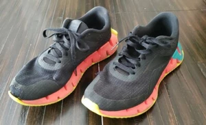 Reebok Zig Dynamica 2 Black Orange Aqua Yellow Flare HQ5891 EUC Mens Size US 7.5 - Picture 1 of 14