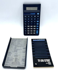 Calculadora científica Texas Instruments Ti-30 STAT con cubierta y guía de referencia - Imagen 1 de 3