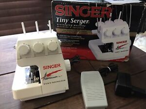 SINGER TS-380 Plus Tiny Serger Sewing Machine Cord Foot Pedal in Box No Manual