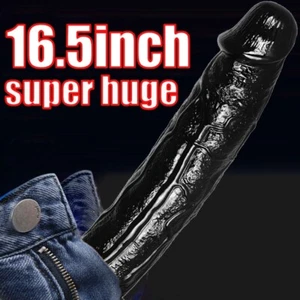 16'' Realistic Huge Dildo Extra Large Dong Thick Big Penis Sex Toy For Woman Man - Picture 1 of 9