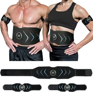 Wiederaufladbarer Bauchstraffungsgürtel Bauchtraining EMS Elektrische Muskelstimulation - Bild 1 von 9