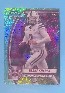 2024 Bowman U Chrome University Blake Shapen Aqua Mini Diamond Refractor #/175 - Picture 1 of 3