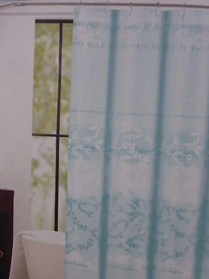 Cortina de ducha de tela Cynthia Rowley Shadow Blossom 72" x 72" nueva en paquete Foto 1 de 4