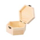 2 Sechseck Holz Schmuck Boxen zum Selbermachen Aufbewahrungsbehälter