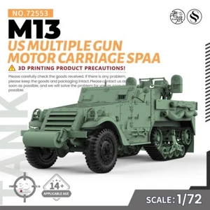 SSMODEL SS72553 1/72 25mm Military Model Kit US Multiple Gun Motor Carriage M13 - Picture 1 of 5
