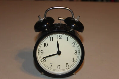 IKEA DEKAD 21603 Alarm Clock Black Vintage Style Battery Operated, Twin Bell - Image 1 of 4