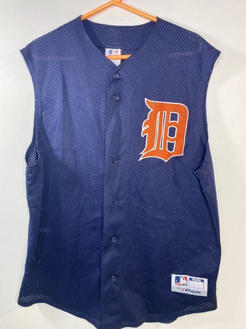 Majestic Detroit Tigers #35 Verlander Sleeveless Jersey XL Blue Cover