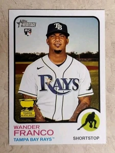 2022 Wander Franco Topps Heritage RC #347 NM/M - Bild 1 von 2