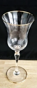 CHRISTIAN DIOR TRIOMPHE GOLD TRIM Crystal WATER-WINE Signed RETIRED 8 7/8" - Picture 1 of 5