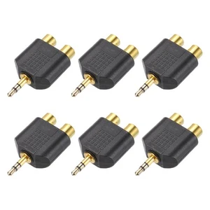 Divisor de cable de video RCA doble conector macho a 2 RCA hembra de 3,5 mm negro 6 un. - Imagen 1 de 7