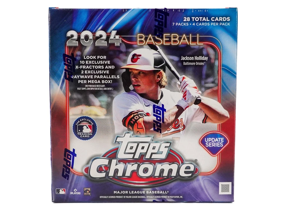 2024 TOPPS Chrome MLB Baseball Cards Update Series Mega Box IN-HAND SAMEDAY SHIP
