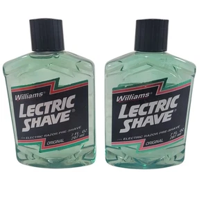 2 Vintage Bottles Williams Lectric Shave Pre-Shave Original 7 OZ. 207 ml - Picture 1 of 2