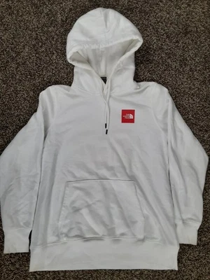 Sudadera con capucha polar blanca grande The North Face para mujer logotipo de caja roja Foto 1 de 4