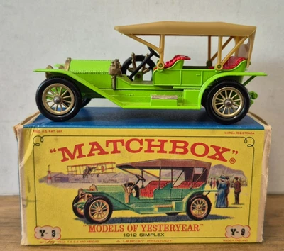 Y  9 1912 Simplex Models of Yesteryear Matchbox - mit E Box - - Bild 1 von 4
