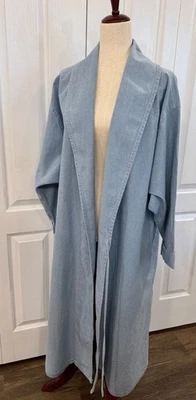 Bata kimono vaquera para hombre nueva sin etiquetas, talla S-M, con cinturón de corbata, 100 % algodón Foto 1 de 4