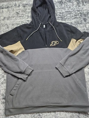 Columbia Purdue University Boilermakers Fleece Hoodie Size Large Logo Pullover - Image 1 of 4