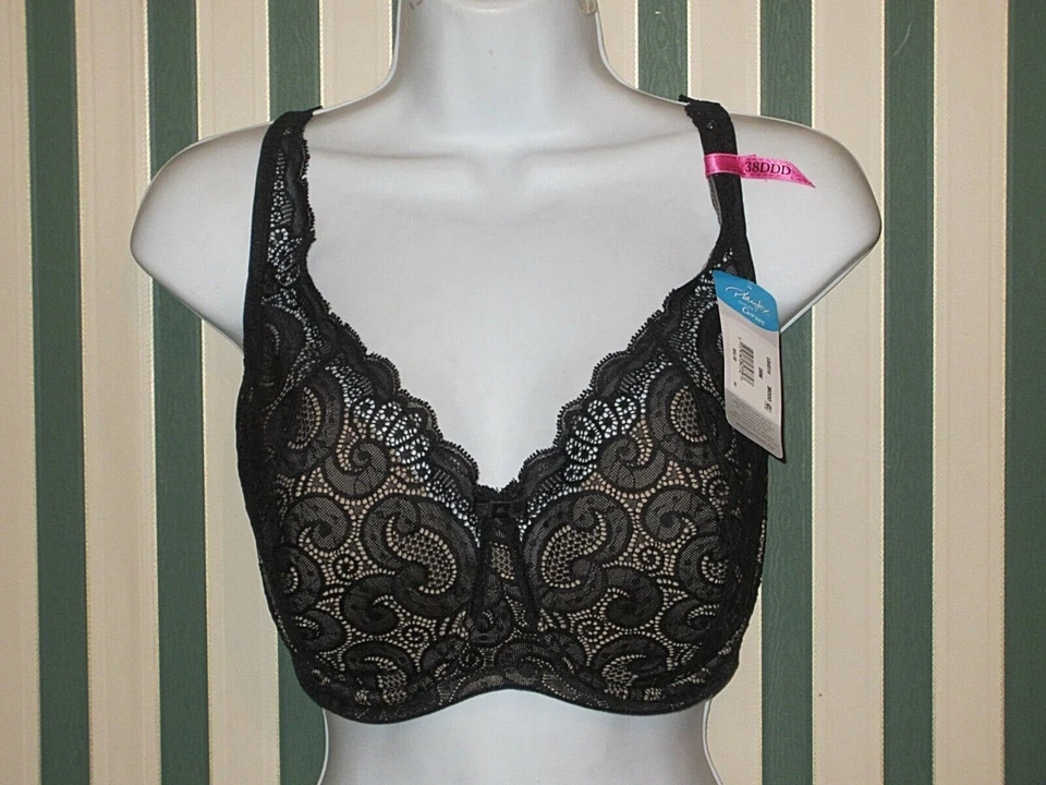 Playtex Love My Curves Lift Bra 42dd White 4514 Lined Plunge Neck 91-9