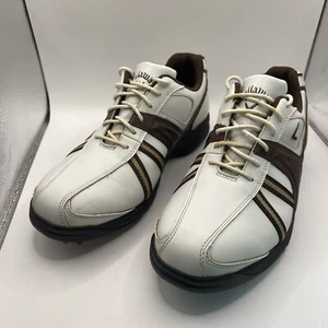 Callaway Golfschuhe M291-14 weiß braun Sattel Herren US-Größe 8,5 Spikes - Bild 1 von 19