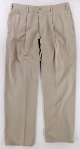 Bills Khakis Pants Tan Pleated Made USA Mens 37 (37 x 31 Actual) - Picture 1 of 4